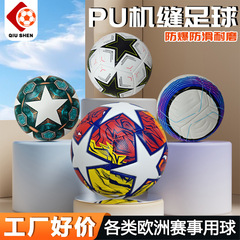 厂家现货机缝足球pu缝线5号球成人考试训练耐踢外贸跨境机缝足球