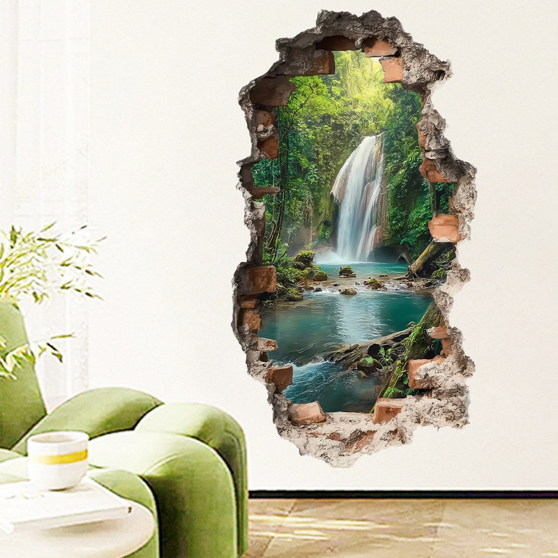 Creative 3D Landscape Painting Living Room Bedroom Home Background Beautification Decoration Self-Adhesive_voghion.com