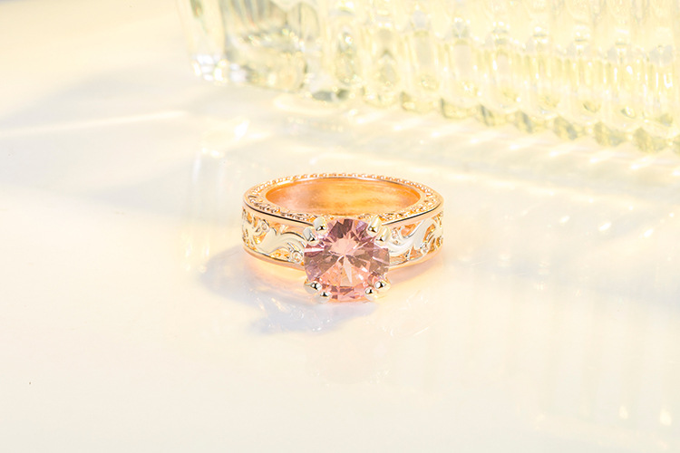 Fashion Geometric Copper Plating Zircon Open Ring 1 Piece