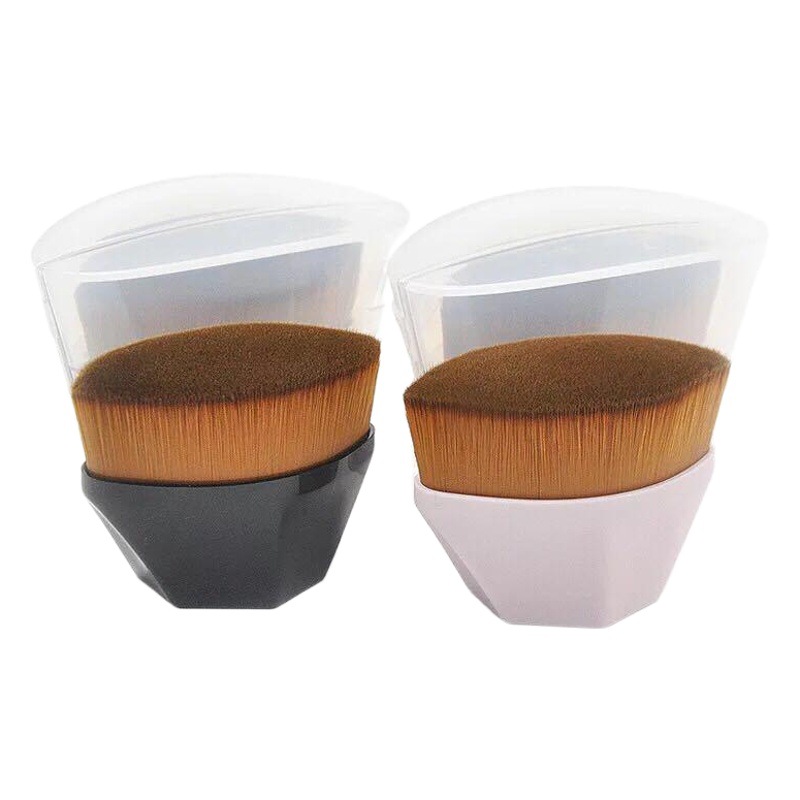 Dongguan Fábrica N ° 55 cepillo de fundación de cabeza plana cepillo mágico pétalo cepillo de maquillaje sin costura herramientas de belleza sola venta al por mayor