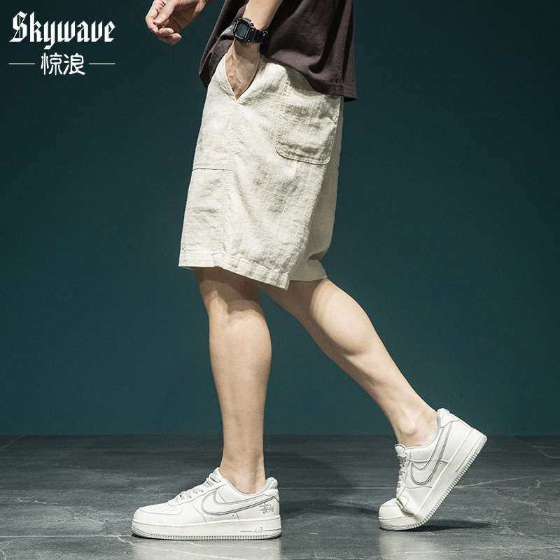 Cotton and Linen Breathable Casual Five-point Pants Men's Loose plus size Trendy Brand Tooling Shorts Summer Thin Comfortable Straight Pants Cotton and Linen Breathable Casual Five-point Pants Men's Loose plus size Trendy Brand Tooling Shorts Summer Thin Comfortable Straight Pants