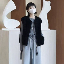 琪镌绘制防羊羔毛马甲女冬季新款韩版洋气拉链坎肩背心外套上衣潮