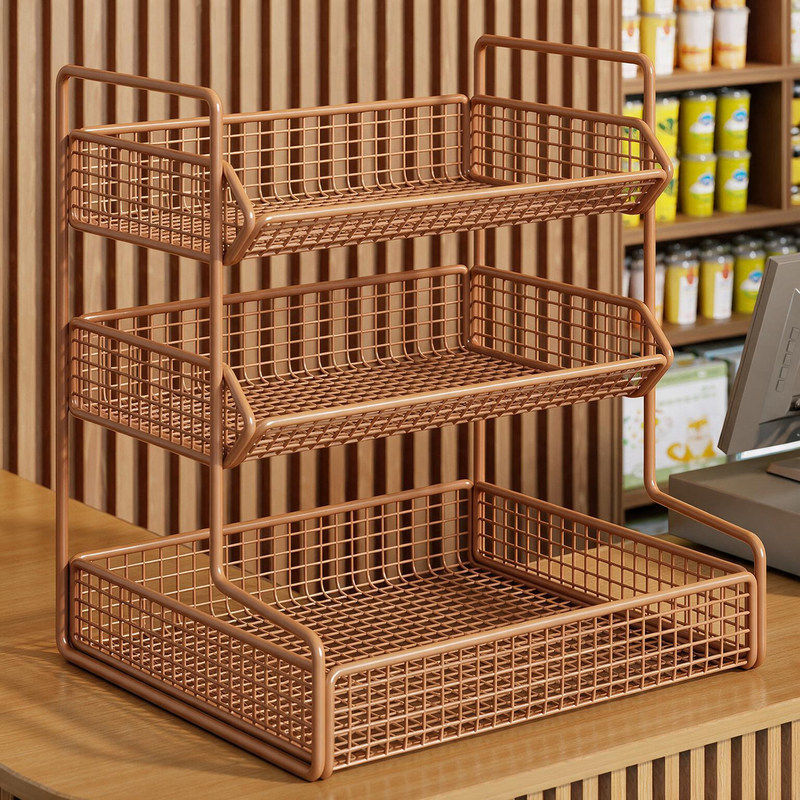 Snack and beverage display rack, small shelf in front of the supermarket checkout counter, multi-layer ladder-shaped promotional rack, store display rack Snack and beverage display rack, small shelf in front of the supermarket checkout counter, multi-layer ladder-shaped promotional rack, store display rack
