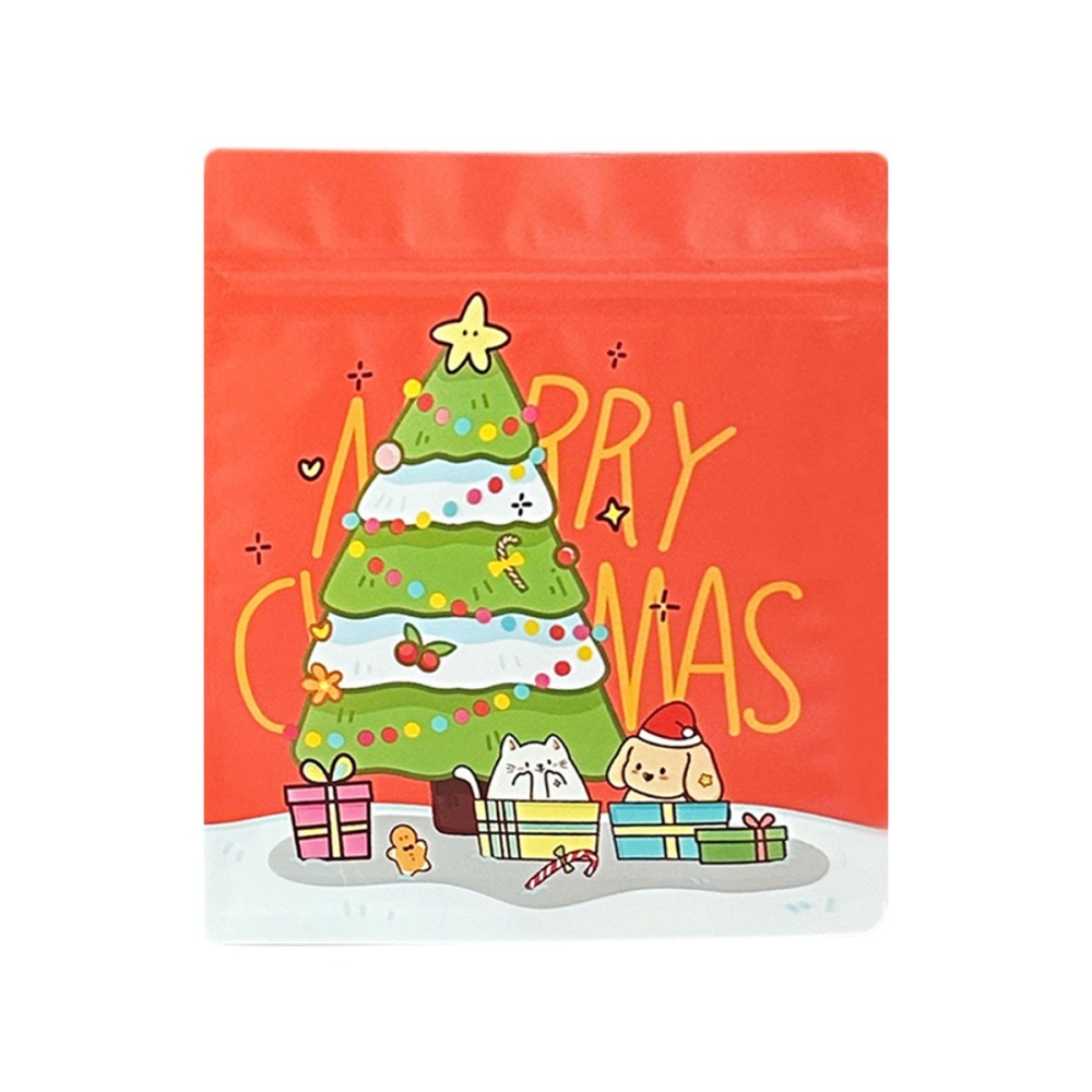 Nueva Navidad lindo cachorro bolso ziplock fuera de la tarjeta, bolso de regalo, bolso sellado de alto valor, bolso ciego sorpresa