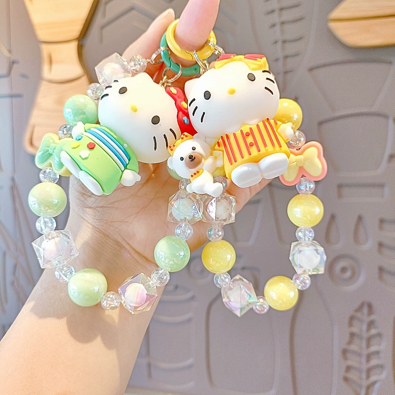 Hello Kitty, подвеска, брелок ручной работы, мультяшная ручка, DIY, роспись вручную
