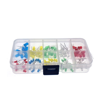 100Pcs 3mm 5mm 5 Colors F3 F5 Led Light-Emitting Diode Red White Green Yellow Blue Lamp Long/Short