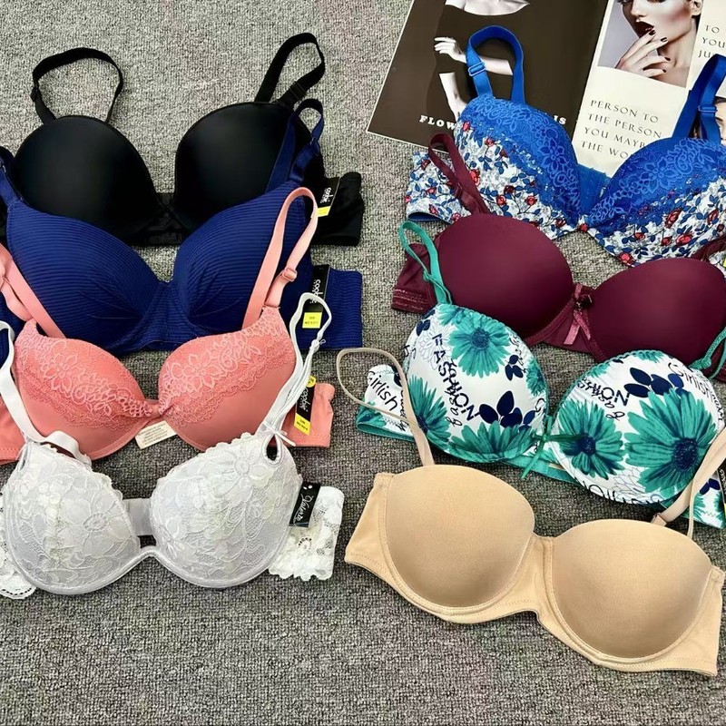 ミックススタイル調整ブラジャー、マルチカラー、A〜Dカップ、光沢のあるレース|undefined