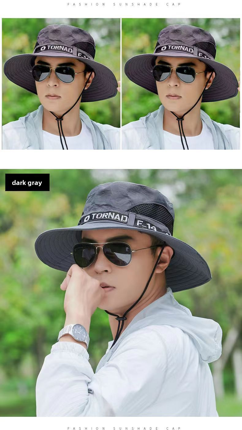 Hatt Herr Solhatt Utomhus Sommar Solskydd Resa Fritid Koreansk Fiskarhatt Herr Bergsklättring Fiske Solhatt_voghion.com