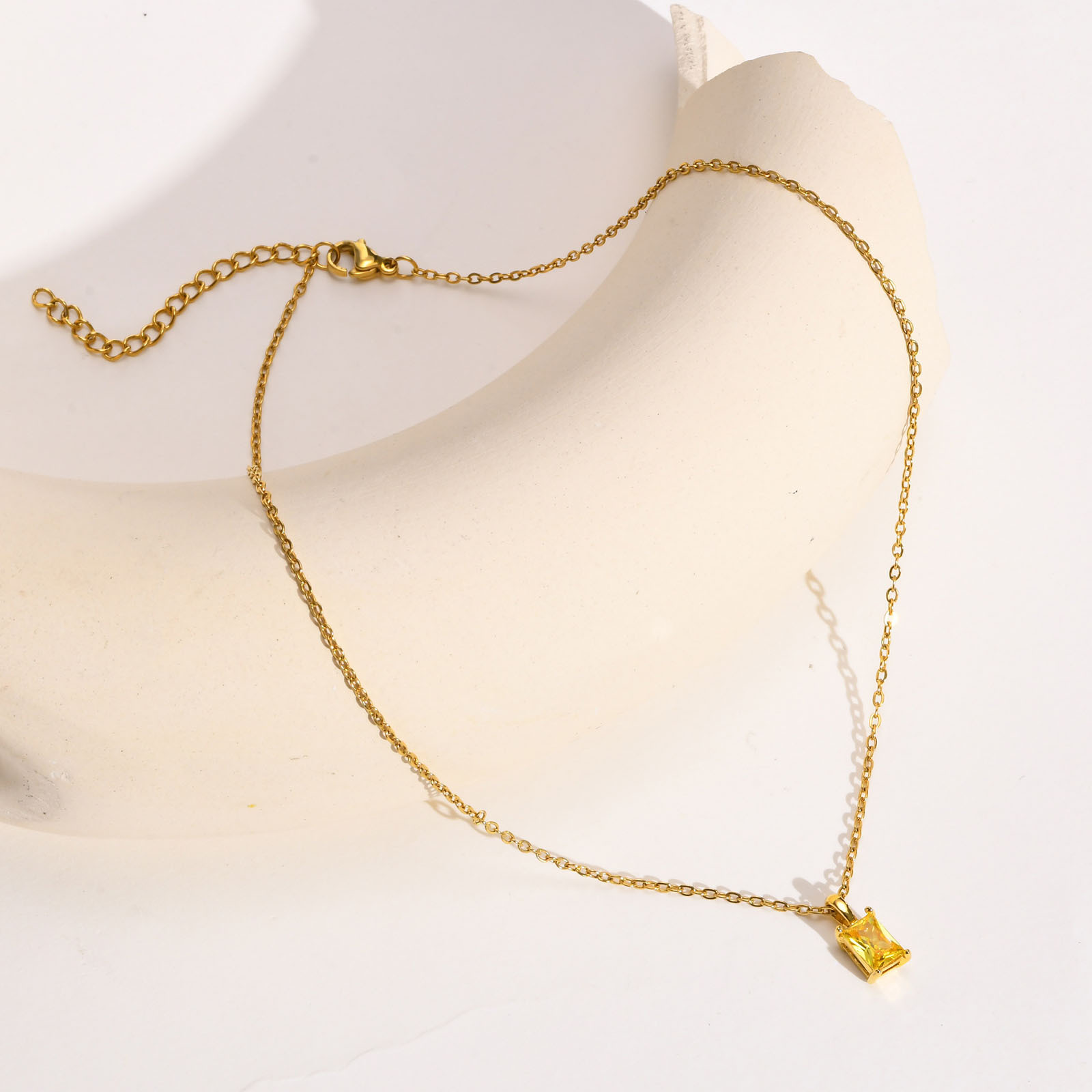 3g Weight Vacuum Plating Gold Plating Process Gold Plated Plating Material Zircon Inlay Material Pendant Necklace Classification 201 Stainless Steel Chain Material 1 Piece Quantity Daily Occasion 201 Stainless Steel Material Geometric Pattern Women'S Gender Plating Design Fashion Style Wholesale Jewelry Fashion Geometric 201 Stainless Steel Zircon Gold Plated Plating Stainless Steel Necklaces 6