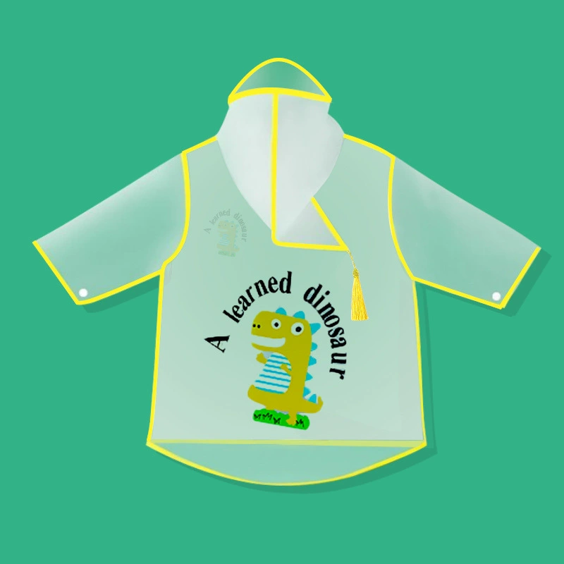 Детский дождевик для детей 1 года, 3 года, водонепроницаемый для детского сада, маленький размер для детей 3-6 лет, с милым рисунком динозавра, детский дождевик