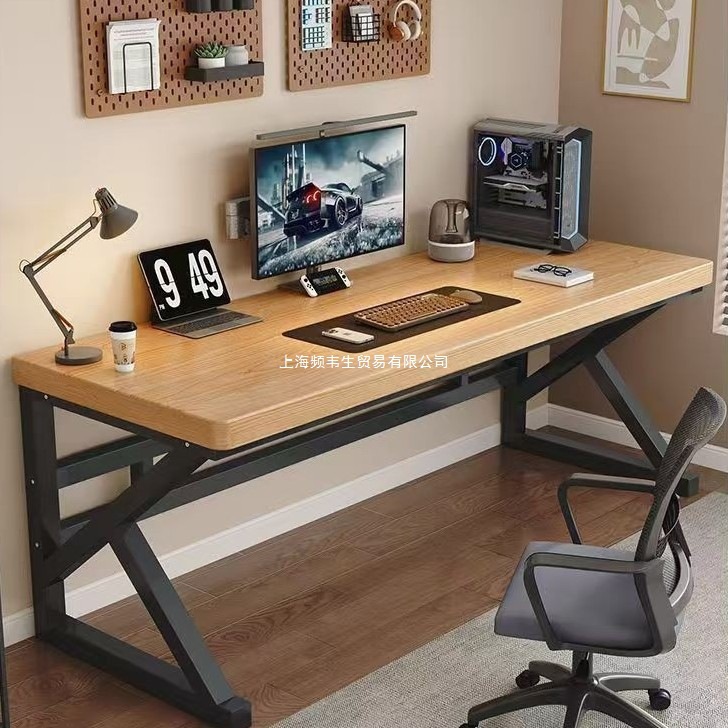 Solid Wood Computer Desk, Desktop Office Desk, Long Table, Simple Desk, Student Home Bedroom Gaming Desk, Workbench