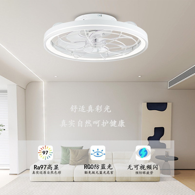 亚马逊专供LED吸顶风扇灯110V卧室客厅餐厅电扇灯铁笼美式吊扇灯-阿里巴巴