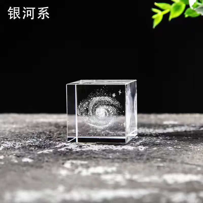 3Dクリスタルクラウドキューブデスクトップオーナメント、雲を採用、ニッチな高級ホリデーヒーリング雰囲気ナイトライト|undefined