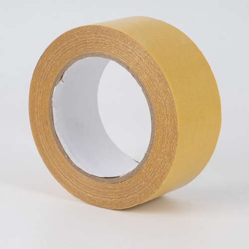 Yellow paper double-sided mesh cloth-based tape for walls Wedding exhibition carpet floor fixing special cloth-based tape wholesale