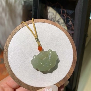 Jinyutang Xinjiang Hetian Jade Carved Ruyi Lock Clear Water Material Is Moist and Delicate, the Color Is Refreshing and the Carving Is Exquisite and Has Been Produced for Many Years