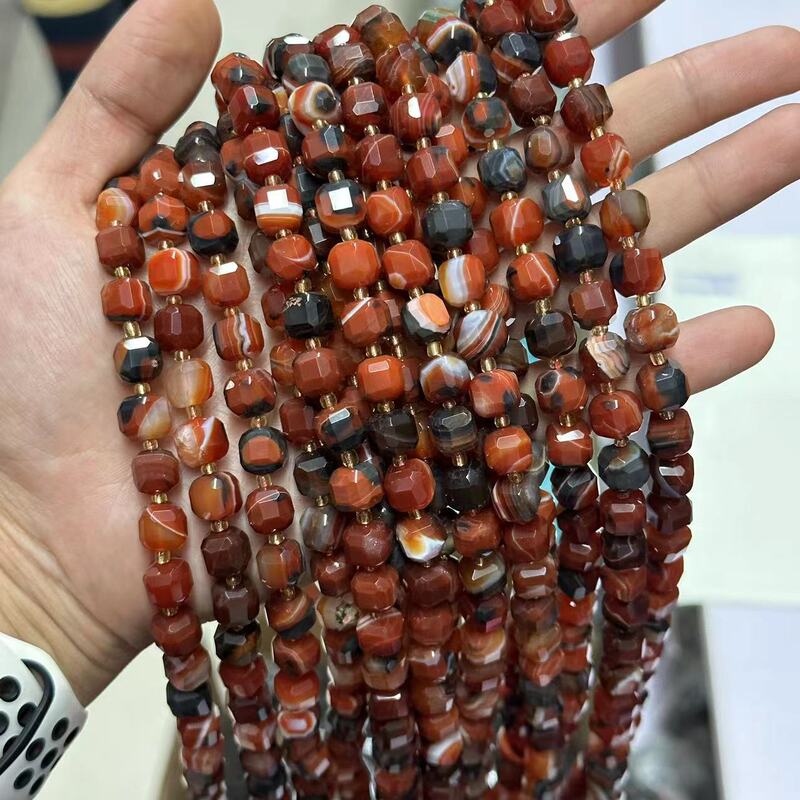 天然石角糖8mmブロック正方形瑪瑙水晶DIYアクセサリーアクセサリー半製品ビーズビーズ|undefined