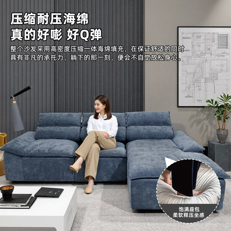 Fabricantes de sofá de compresión de apartamentos de hotel sala de estar conjunto de muebles de espuma de compresión de vacío sofá de tela