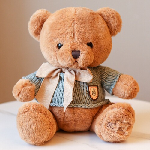 Bowtie Teddy Bear Plush Toy, Child Sleeping Pillow, Gift for Boys and Girls, Birthday Present