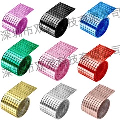 モザイクガラス自己接着ミラーウォールステッカー3D背景壁ミラー装飾ステッカークリエイティブDIYガラスレンズステッカー