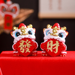 中国風獅子置物、新中式獅子、オフィスデスク飾り、ギフト、卓上装飾