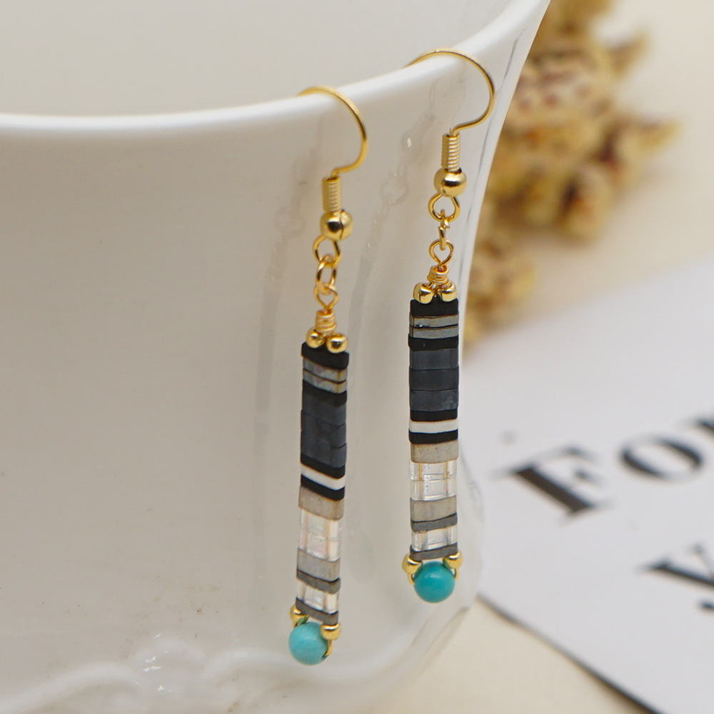 Bohemian Style Creative Rainbow Beads Long Earrings display picture 6