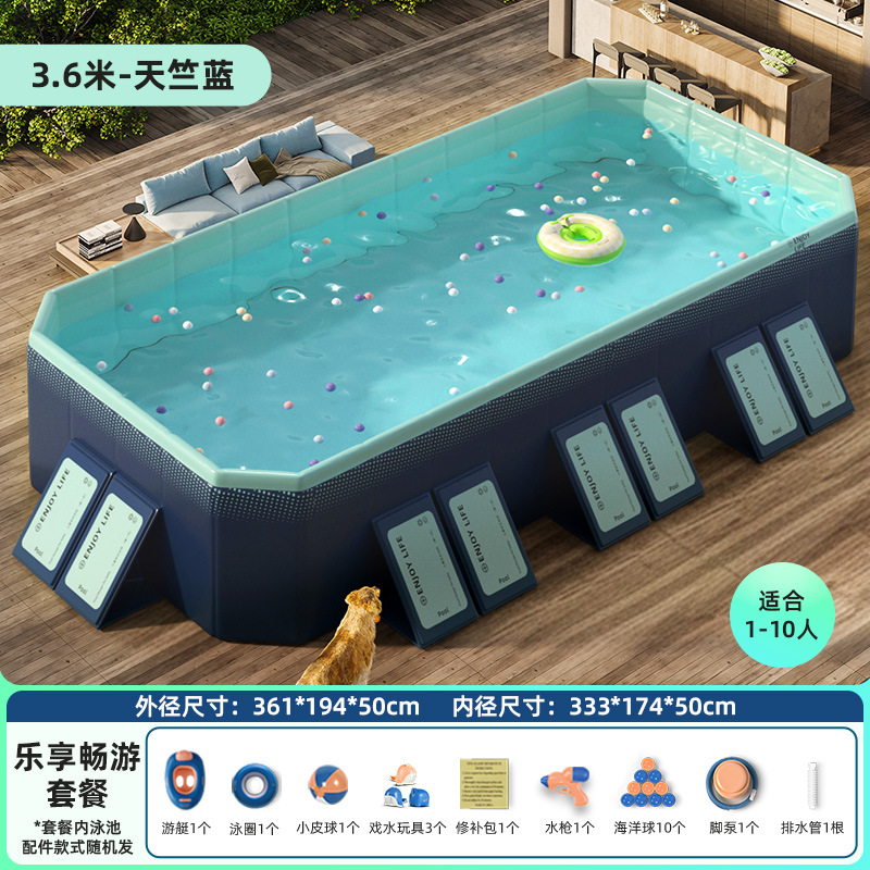 リング奇プールは厚い耐摩耗性空気入れプールの屋外は空気入れしないで折り畳み可能なプールの子供の家庭用プールを作ることができます。