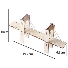 Bridge simulation wooden DIY cable-stayed bridge hands-on brain-stimulating student small craft science children's educational toy wholesale