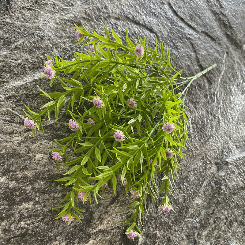 Simulación de 5 hornos de hierba de agua lleno de estrellas de mano pequeña boda centro comercial decoración colgante de pared de plástico de planta de simulación