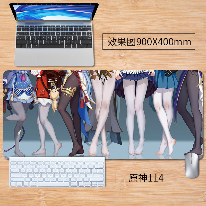 原神マウスパッド特大サイズ 男の子向け 厚手 ゲーミングキーボードパッド 滑り止め 縁取り加工 大型 学生 オフィス 大型デスクパッド|undefined