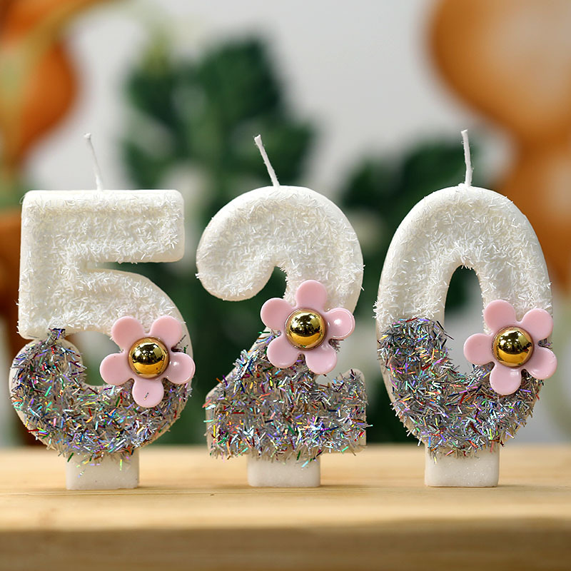 Vela de cumpleaños numérica creativa, decoración para pasteles, empaque individual – Producto para comercio transfronterizo