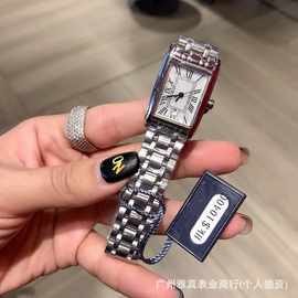 微商代发浪家戴卓系列方形带小表盘石英钢带女款手表跨境货源外贸