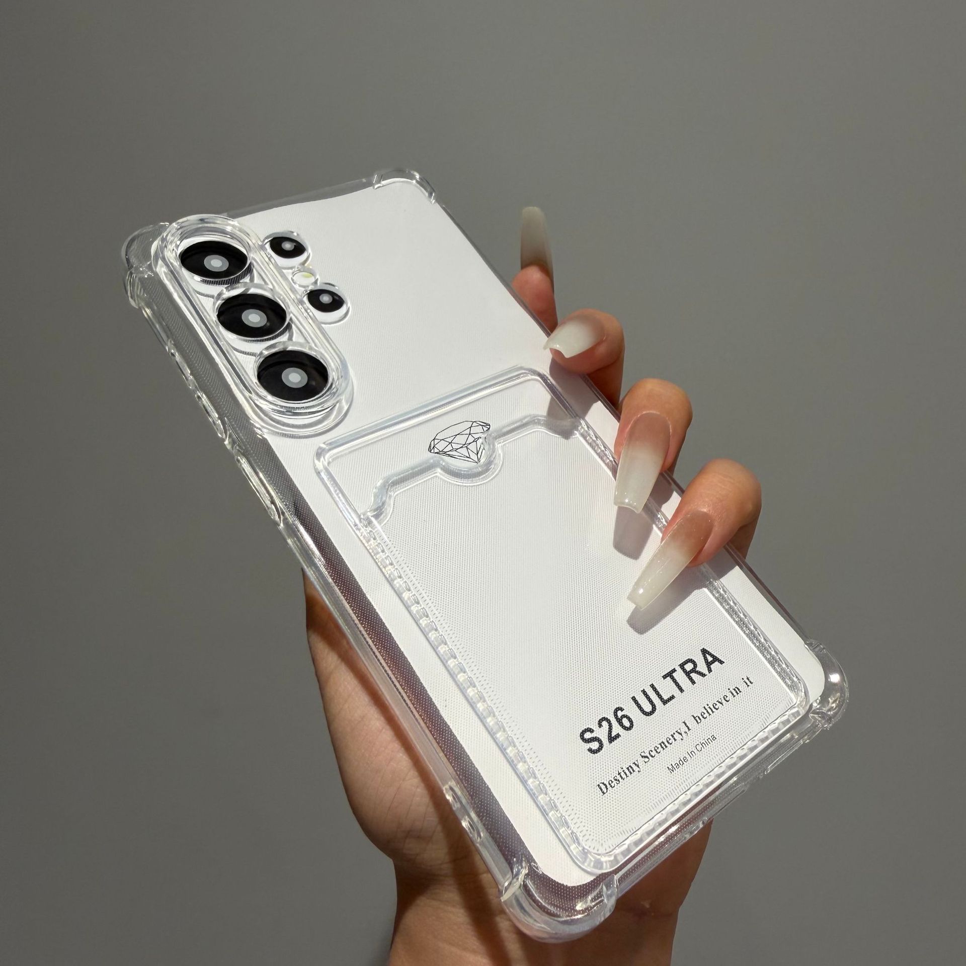 适用三星S26防摔TPU插卡S26PRO手机壳S1022 23 24 25PLUS透明全包