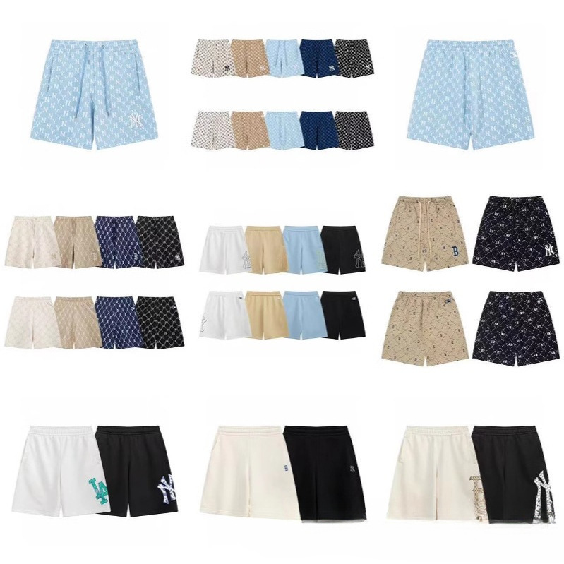 Korean Spring and Summer New Style Shorts with Large Logo Letters Printed All over the Body for Men and Women, Same Style Five-Point Pants for Couples, Pure Cotton, Multi-Color