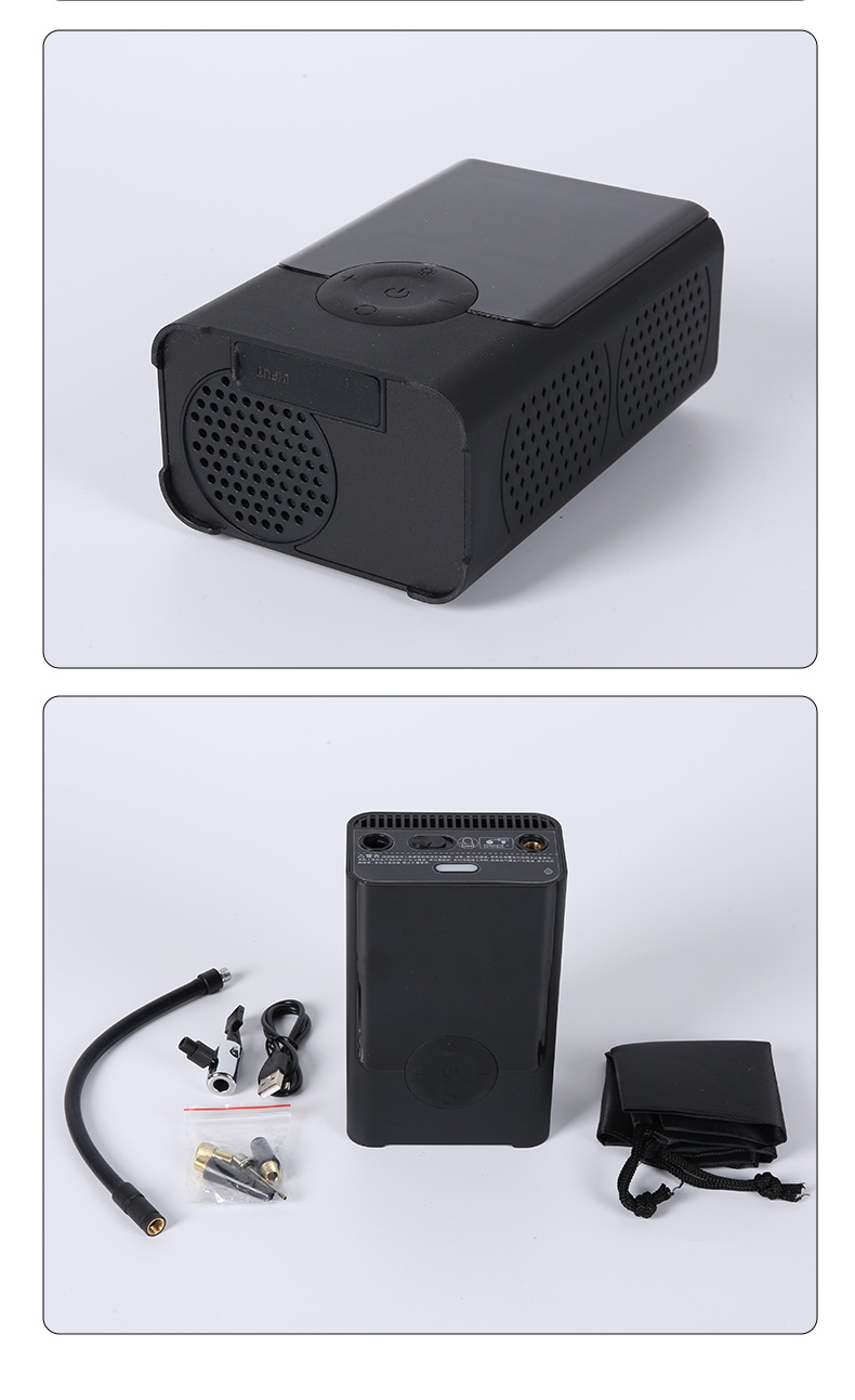 Wireless car air pump, portable air pump, emergency power supply, all-in-one machine, electric car tire inflator