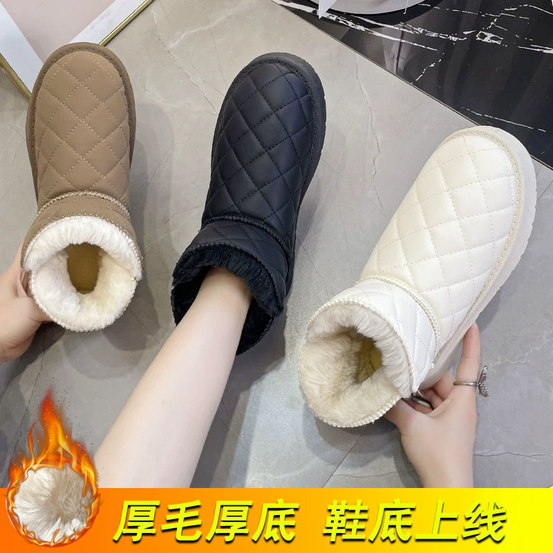 Новые зимние сапоги 2025 года: утепленные, на флисе, повседневные, устойчивые к холоду и замерзанию, нескользящие, теплые хлопковые ботинки для северо-востока