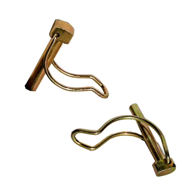 Двойная катушка пряжка штифт Двойная линия D-штифт трактор подвесный штифт медицинский штифт белый цинк цвет цинк безопасный штифт M6 * 70