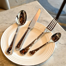 304不锈钢西餐厅牛排刀叉勺加厚锻打工艺套装五星级酒店高端整套