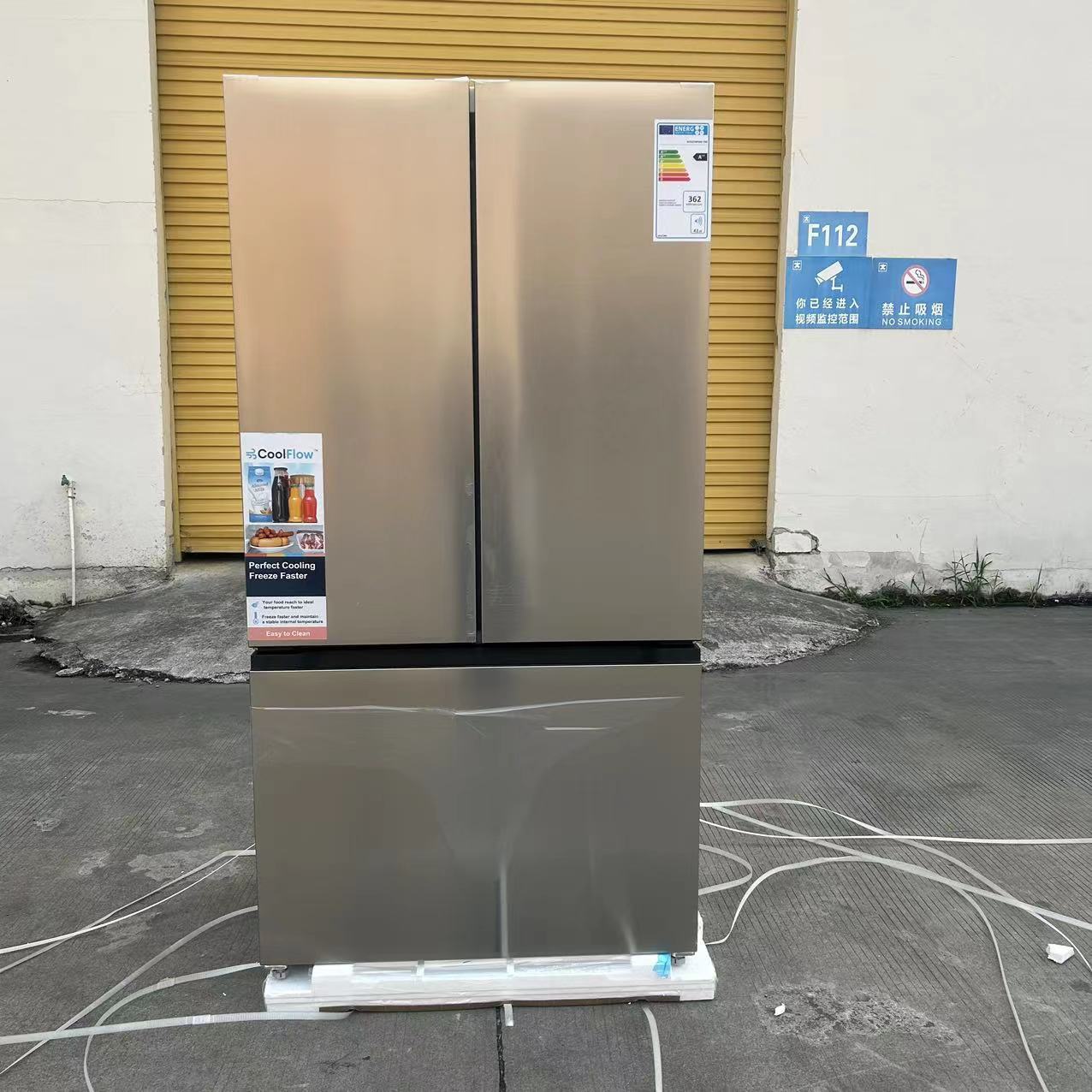 Foreign Trade Export Ice-Making European and American High-End French-Style Three-Door Inverter Refrigerator with Integrated Ice Maker and Extra-Large Capacity