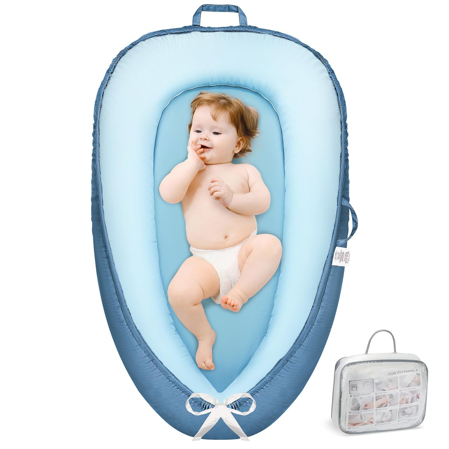 Beanlala Mason Cooperative Factory Cuna portátil Cama media Cama plegable Biónica para recién nacidos Silla reclinable