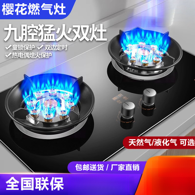 大火力燃气灶双灶家用嵌入式天然气灶台式液化气节能煤气炉灶|undefined