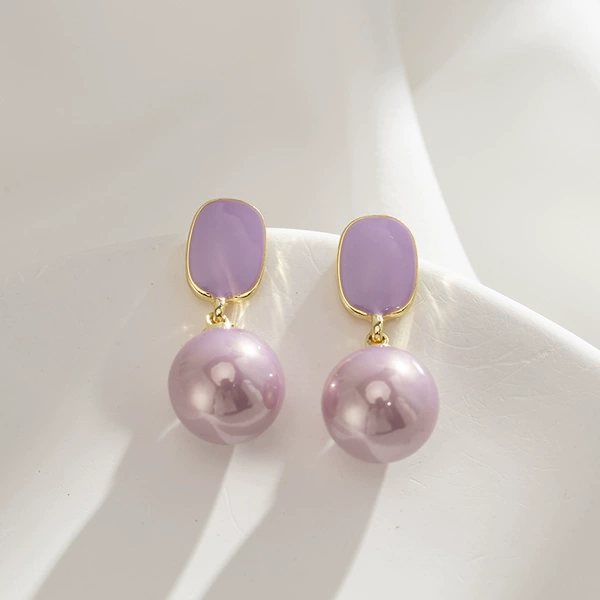 【1029】 Purple pearl ear needle