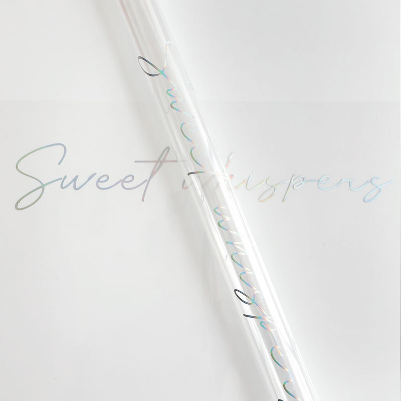 Flores de flores de color lippopp oro papel de vidrio transparente de alta permeabilidad papel de embalaje de flores impermeable estilo coreano florista