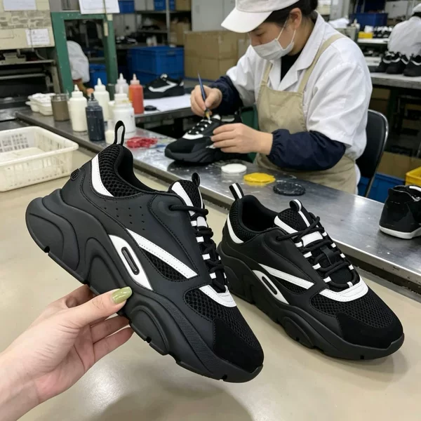 Cross-Border Overseas Exclusive Supply of New D-Brand B22 Men's and Women's Sports Casual Shoes, Fashionable Versatile Retro Breathable Dad Shoes