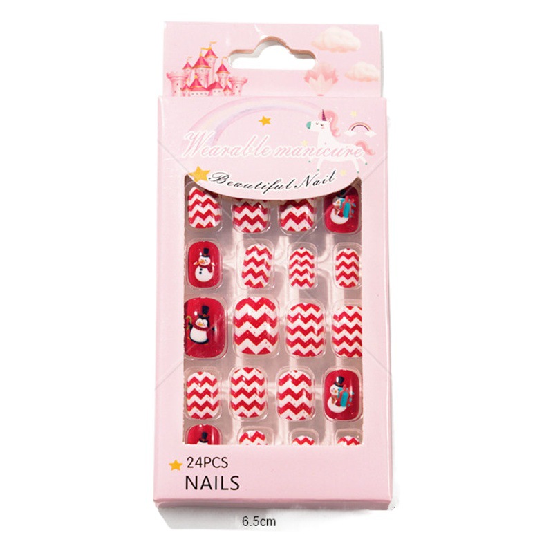 Pieza de uñas para niños de Navidad pieza de uñas corta portátil terminado manicura Linda parche para niños manicura pieza de uñas falsa