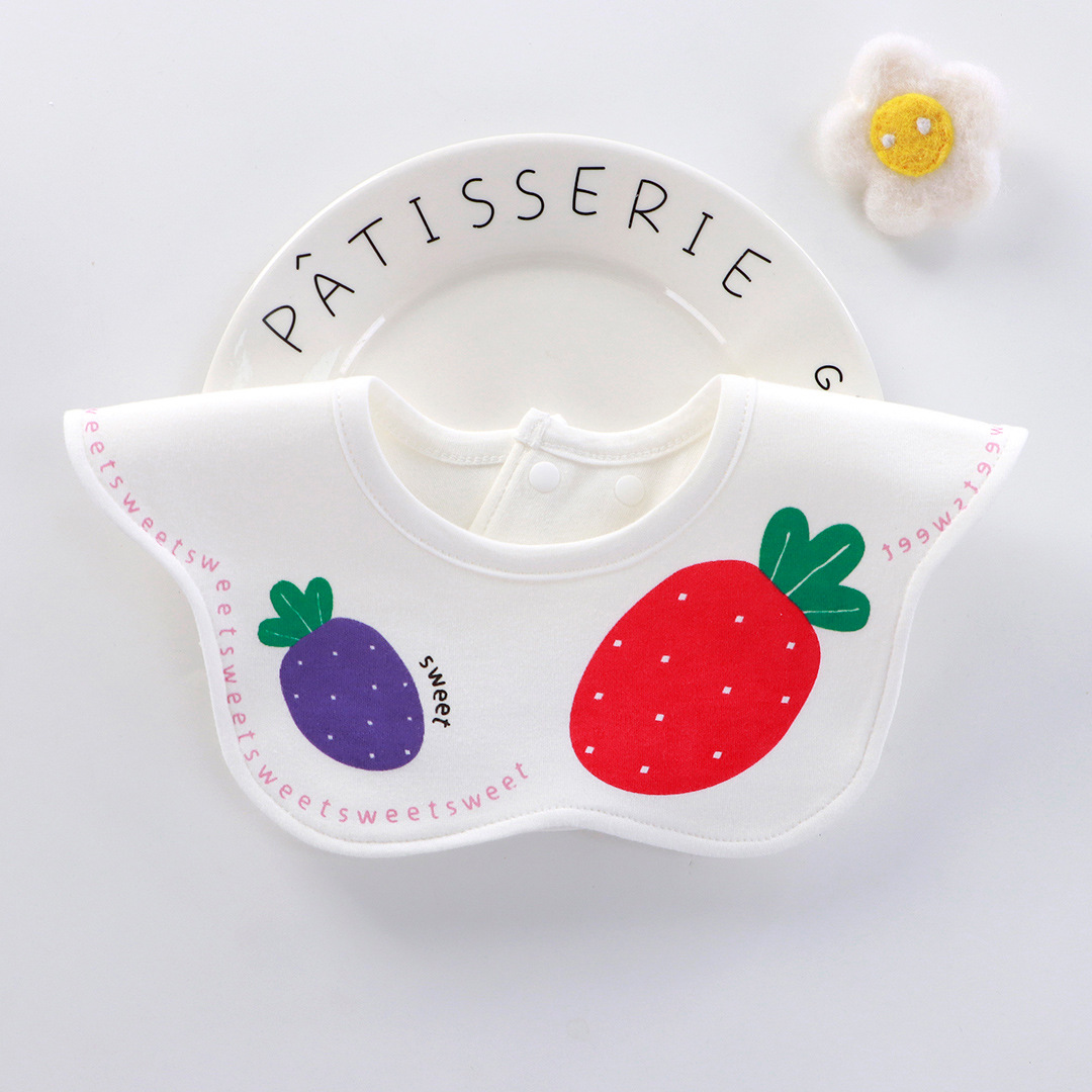 Babero para bebé toalla de saliva para bebé algodón impermeable recién nacido a prueba de vómitos babero para comer 360 grados rotación primavera y verano