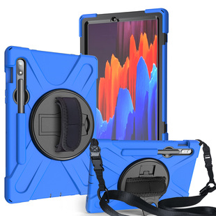 Pirate King for Samsung Tab S8Ultra X900 rotating bracket anti-fall flat cover S8 shoulder strap protective case