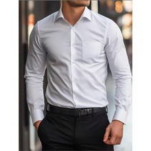 V 14440 Men's Solid Casual Long Shirt ��ʿ��ɫ���г���