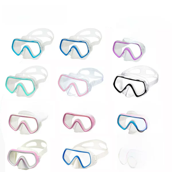 Children's Diving Goggles, Large Field of View Diving Glasses, Snorkeling Masks, Children's Anti-Choking Diving Swimming Goggles, Wholesale in Stock