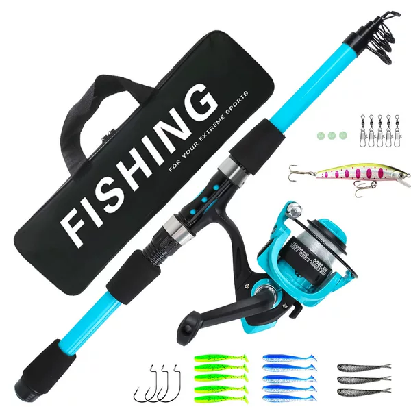 Beginner fishing rod set, including a spinning rod and reel, complete with all necessary accessories, no line required, suitable for cross-border wholesale and Amazon sourcing, from Meike