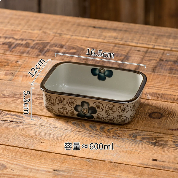 6.5-inch rectangular steaming bowl Lan Fugui